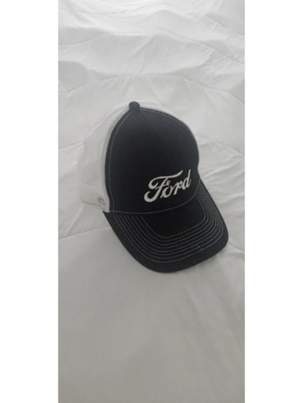 Ford Black and White Mesh Trucker Cap Hat